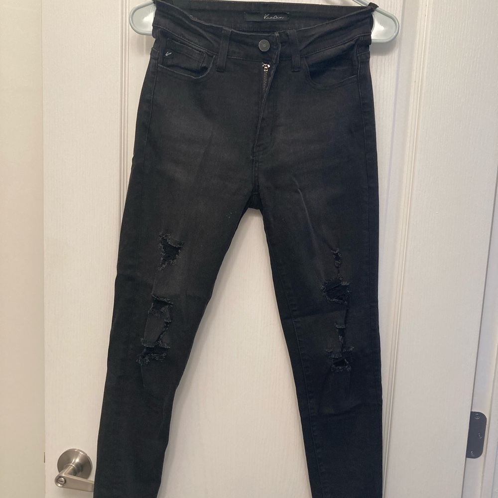 Kancan high waisted distressed skinny jeans